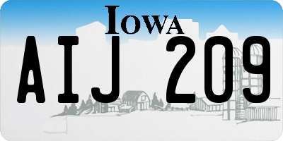 IA license plate AIJ209