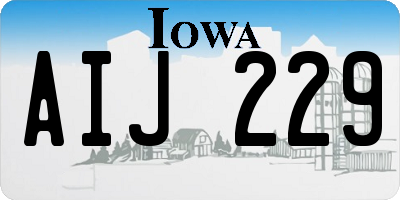 IA license plate AIJ229