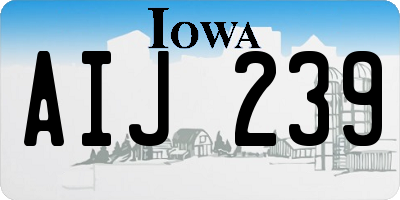 IA license plate AIJ239