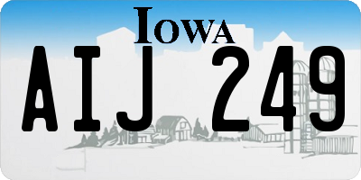 IA license plate AIJ249
