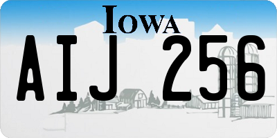 IA license plate AIJ256