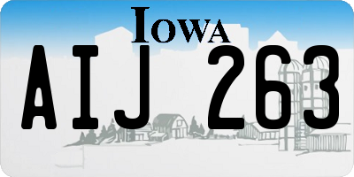 IA license plate AIJ263