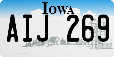 IA license plate AIJ269