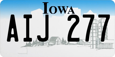 IA license plate AIJ277