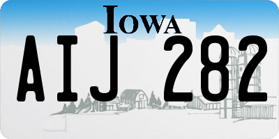 IA license plate AIJ282