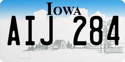 IA license plate AIJ284