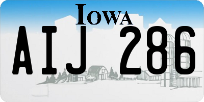 IA license plate AIJ286