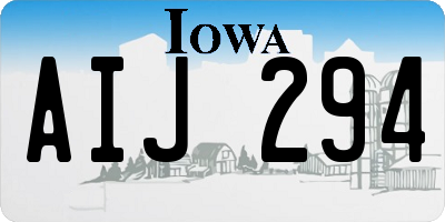 IA license plate AIJ294