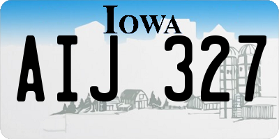 IA license plate AIJ327