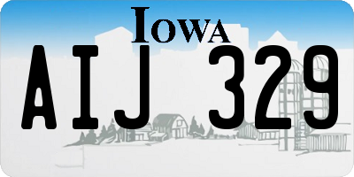 IA license plate AIJ329