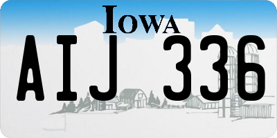 IA license plate AIJ336