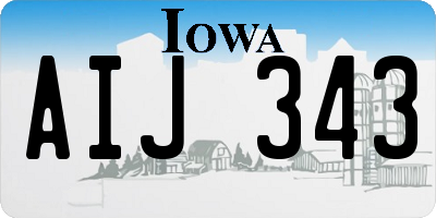 IA license plate AIJ343