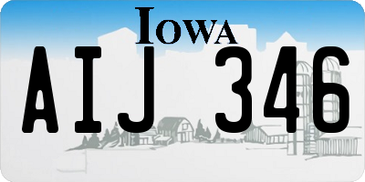 IA license plate AIJ346