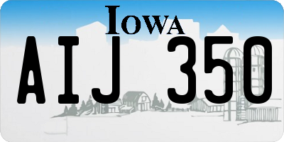 IA license plate AIJ350