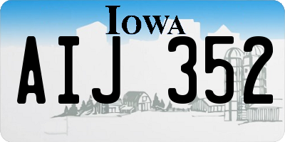 IA license plate AIJ352