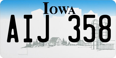 IA license plate AIJ358