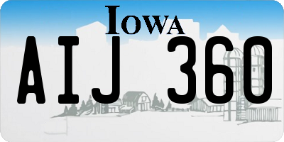 IA license plate AIJ360