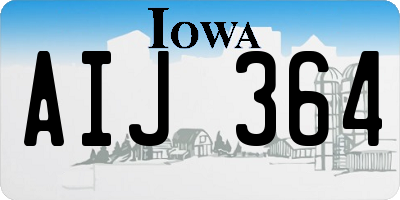 IA license plate AIJ364