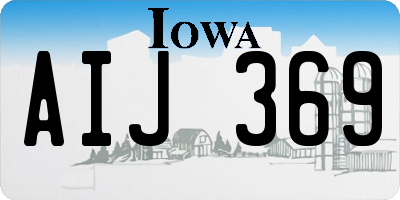 IA license plate AIJ369