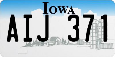 IA license plate AIJ371
