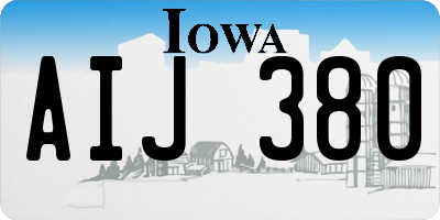 IA license plate AIJ380