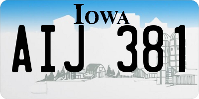 IA license plate AIJ381