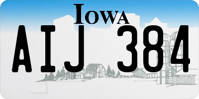 IA license plate AIJ384