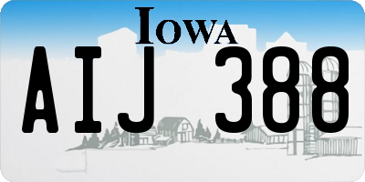 IA license plate AIJ388
