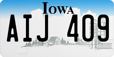 IA license plate AIJ409