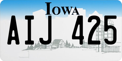 IA license plate AIJ425
