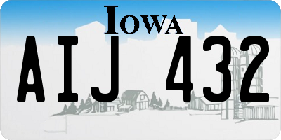IA license plate AIJ432