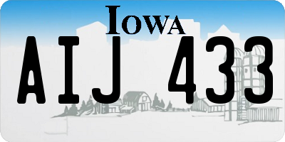 IA license plate AIJ433