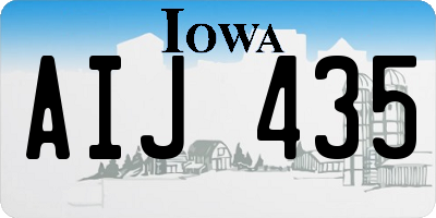 IA license plate AIJ435