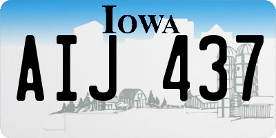 IA license plate AIJ437