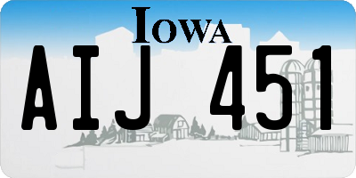 IA license plate AIJ451