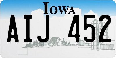 IA license plate AIJ452