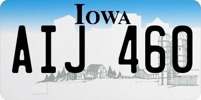 IA license plate AIJ460
