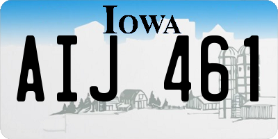 IA license plate AIJ461