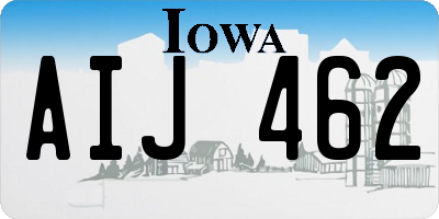 IA license plate AIJ462