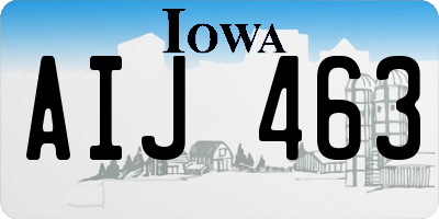 IA license plate AIJ463