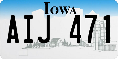 IA license plate AIJ471