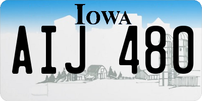 IA license plate AIJ480