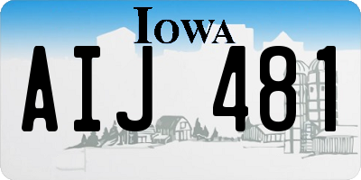 IA license plate AIJ481