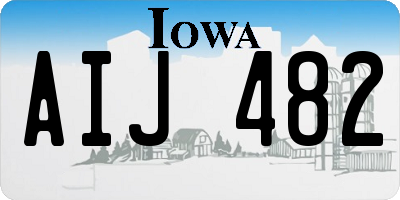 IA license plate AIJ482