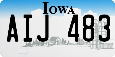 IA license plate AIJ483