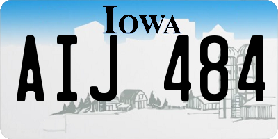 IA license plate AIJ484
