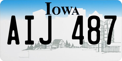 IA license plate AIJ487