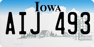 IA license plate AIJ493