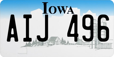 IA license plate AIJ496