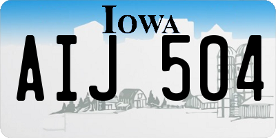 IA license plate AIJ504